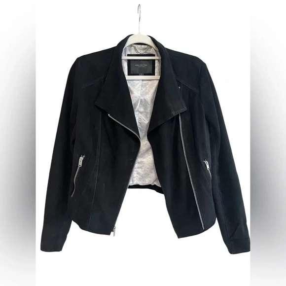 Andrew Marc New York suede  jacket moto size S - Picture 2 of 16